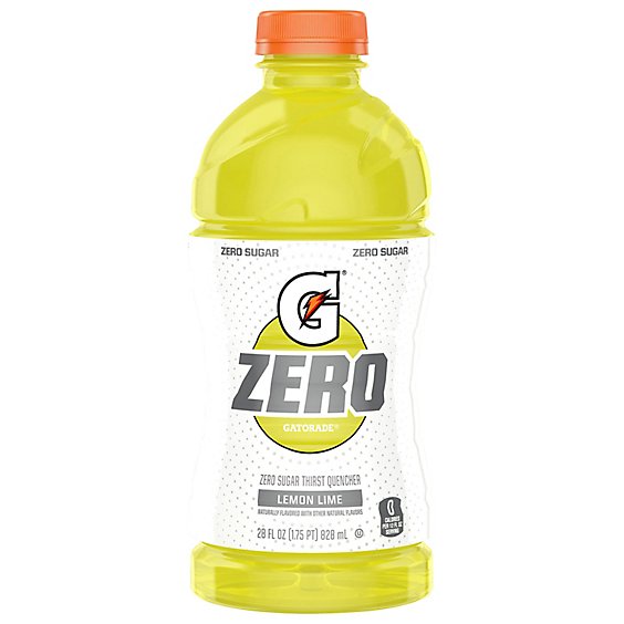 Gatorade G Zero Lem Lm Zero Sgr Thirst Quencher Plastic Bottle - 28 Fl. Oz.