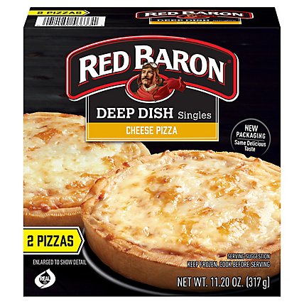 Red Baron Pizza Deep Dish Singles Cheese 2 Count - 11.2 Oz - Image 3