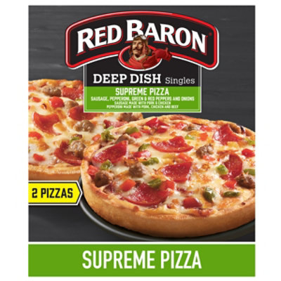 red baron pizza supreme calories