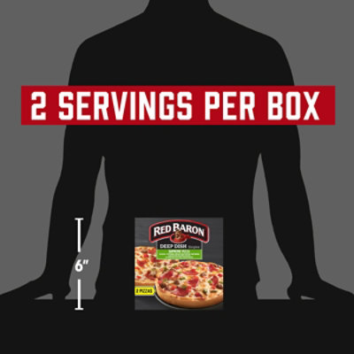 Red Baron Pizza Deep Dish Singles Supreme 2 Count - 11.5 Oz - Image 3