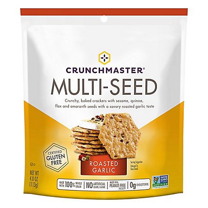 Crunchmaster Crackers Multi Seed Roasted Garlic - 4 Oz - Image 3