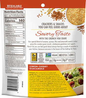 Crunchmaster Multiseed Roasted Garlic Baked Crackers - 4 Oz - Image 6