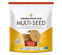 Crunchmaster Crackers Multi Seed Roasted Garlic - 4 Oz