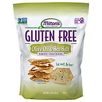 Milton's Craft Bakers Olive Oil & Sea Salt Gluten Free Crackers - 4.5 Oz - Image 3