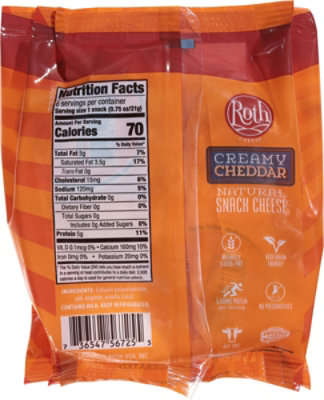 Roth Creamy Cheddar Snack Cheese - 4.5 Oz - Image 5