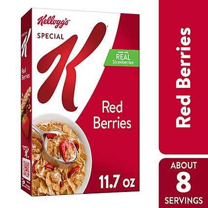 Special K Breakfast Cereal Made with Real Strawberries Red Berries - 11.7 Oz