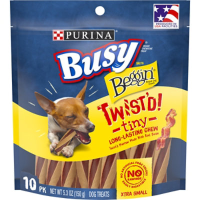 Purina Busy Dog Treats Twistd With Beggin Bacon Tiny 10 Count - 5.3 Oz - Image 1