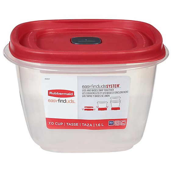 Rubbermaid Easy Find Lid Vented Container 7 Cup - Each