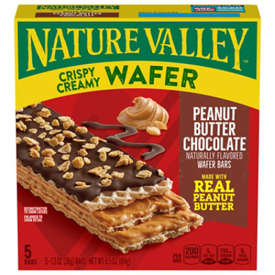 Nature Valley Crispy Creamy Peanut Butter Chocolate Wafer Bars - 5 Count - Image 1