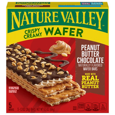 Nature Valley Crispy Creamy Peanut Butter Chocolate Wafer Bars - 5 Count