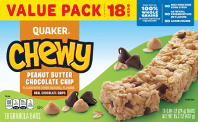 Quaker Chewy Peanut Butter Chocolate Chip Granola Bar - 15.2 Oz - Image 6