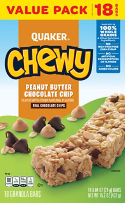 Quaker Chewy Peanut Butter Chocolate Chip Granola Bar - 15.2 Oz - Image 2