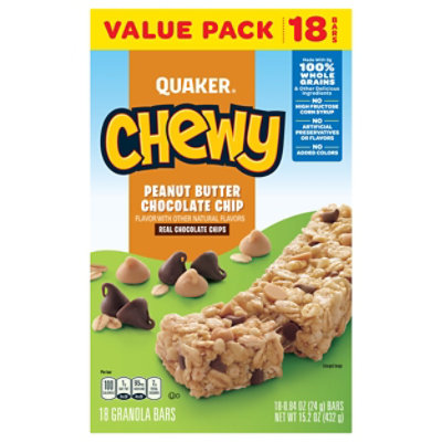 Quaker Chewy Peanut Butter Chocolate Chip Granola Bar - 15.2 Oz - Image 1