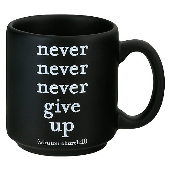 Quotable Espresso Mug Never Give Up - 1 Each
