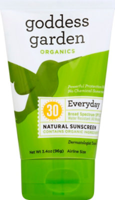Goddess Garden Everyday Spf 30 Natural Sunscreen Tube - 3.4 Oz