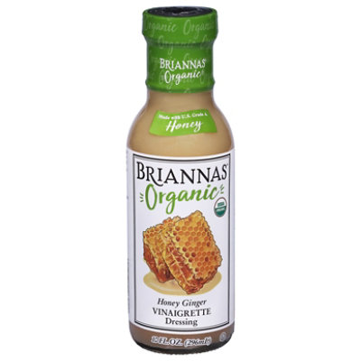 BRIANNAS Organic Dressing Vinaigrette Honey Ginger - 10 Oz - Image 2