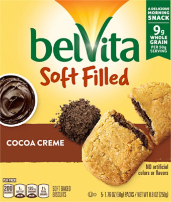 belVita Biscuits Soft Baked Soft Filled Cocoa Crème 5 Count - 8.8 Oz - Image 2