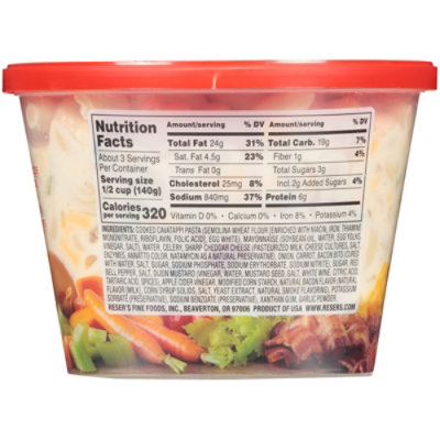 Resers Pasta Salad Cheddar Bacon - 16 Oz - Image 6