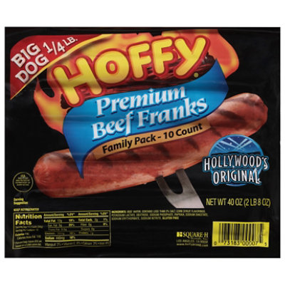 Hoffy Big Dogs Premium Beef Franks - 2.5 Lb - Image 1