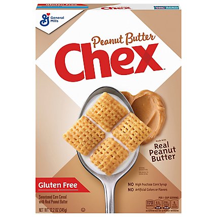 Chex Cereal Corn Sweetened With Real Peanut Butter Gluten Free - 12.2 Oz - Image 3