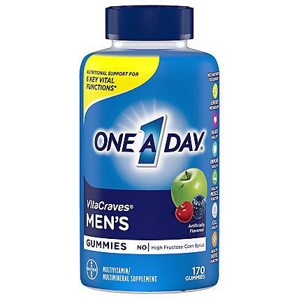 One A Day Mens Vitacraves Gummies - 170 Count - Image 1