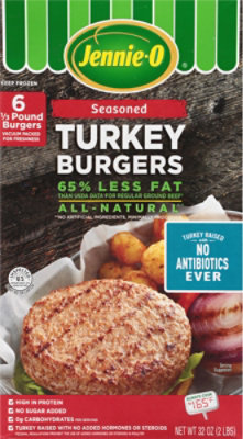 Jennie-O Turkey Store Turkey Burger Dark Meat - 32 Oz - Image 2