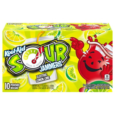 Kool-Aid Sour Jammers Electric Lemon Lime Artificially Flavored