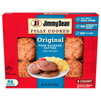 Jimmy Dean Pork Sausage Patty Fully Cooked - 9.6 Oz - Image 3