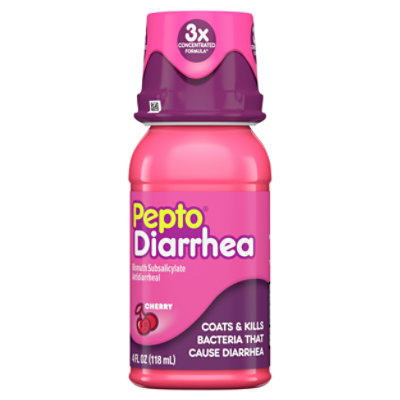 Pepto-Bismol Diarrhea For Fast And Effective Liquid Anti Diarrhea Relief Medicine - 4 Oz