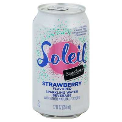 Signature Select Soleil Water Sparkling Strawberry - 12-12 Fl. Oz. - Image 1