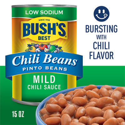 Bush's Low Sodium Pinto Beans in a Mild Chili Sauce - 15 Oz - Image 2