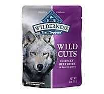 Blue Wilderness Wild Cuts Dog Trail Toppers Chunky Beef Bites In Hearty - 3 Oz