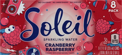 Signature SELECT Soleil Sparkling Water Cranberry Raspberry - 8-12 Fl. Oz.