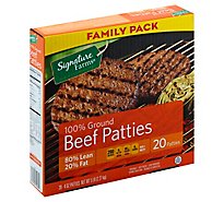 Signature Farms Beef Patty Ground 80% Lean 20% Fat - 5 Lb