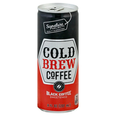 Signature SELECT Coffee Cold Brew Black Sweetened - 8 Fl. Oz.