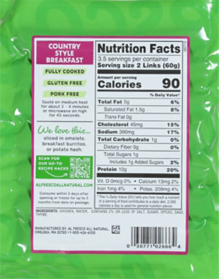 Al Fresco Country Breakfast Sausage - 7.5 Oz - Image 6