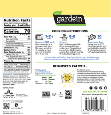 Gardein Original Breakfast Plant Based Frozen Sausage Patties - 8 Oz - Image 6