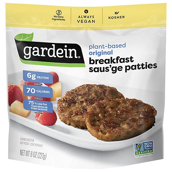 Gardein Original Breakfast Plant Based Frozen Sausage Patties - 8 Oz