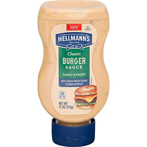 Hellmanns Condiment Classic Burger Sauce Tangy & Sweet - 11 Oz