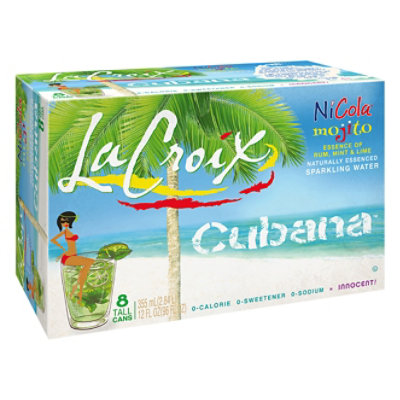 LaCroix Sparkling Water NiCola Cubana Mojito 8 Count - 12 Oz