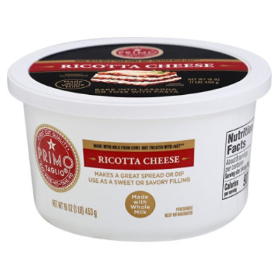 Primo Taglio Whole Milk Ricotta - 16 Oz