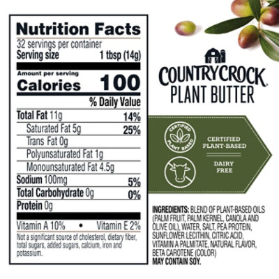 Country Crock Dairy-Free Plant Butter with Olive Oil Spread - 10.5 Oz - Image 6