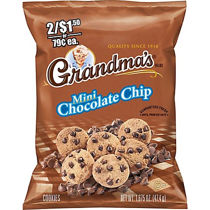 Grandmas Cookies Mini Chocolate Chip - 1.675 Oz - Image 2