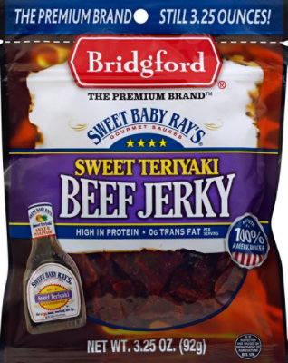 Bridgford Sweet Baby Rays Sweet Teriyaki Beef Jerky - 3.25 Oz - Image 2