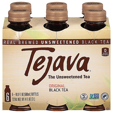 Tejava Tea Black Unsweetened Original - 6-16.9 Fl. Oz.