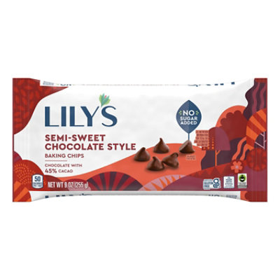 Lilys Sweets Semi-Sweet Style Baking Chips - 9 Oz