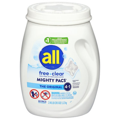 All Free Clear Mighty Pacs Unit Dose Laundry Detergent