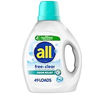 all Free Clear Odor Relief Liquid Laundry Detergent - 88 Fl. Oz.