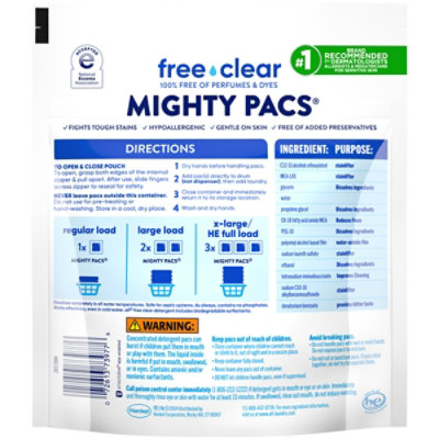 all Mighty Pacs Free Clear Laundry Detergent Packs - 19 Count - Image 4
