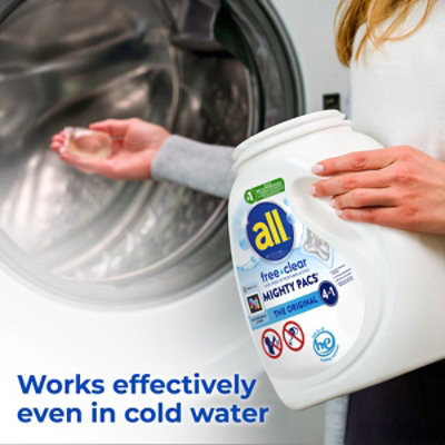 all Mighty Pacs Free Clear Laundry Detergent Packs - 19 Count - Image 5
